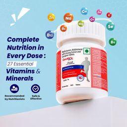 Geofit Multivitamin Tablet for Men with Calcium, Vitamin D3 & B12 for Bone Strength, Heart Health & Immunity Health Supplements Multi Vitamin for Men Pack of 30 Tablets image 4