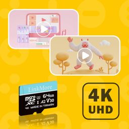 LinkMore 64GB Lite Micro SD Card, A2, UHS-I, U3, V30, Class 10 Compatible, Max Sequential Read up to 100MB/s, Max Sequential Write up to 30MB/s, SD Adapter Included image 3
