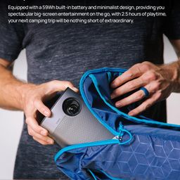 XGIMI Halo+ GTV 2024 NEW Portable Projector, Google TV with Licensed Netflix, 700 ISO Lumens, 2 x 5W Harman Kardon Speakers, Auto Focus, ISA, Wi-Fi, Built-in Battery with 2.5 Hours Playtime image 5