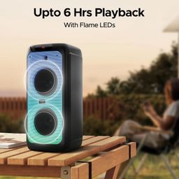 boAt Partypal 390/400 Speaker w/ 160 W Signature Sound, Karaoke with 2 Microphone Input Ports, Up to 6 hrs Playtime, EQ Modes, TWS Mode, Bluetooth v5.3, AUX Port, & USB Type-C Port(Space Black) image 3