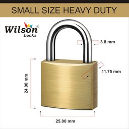 wilson locks Wilson Locks- 2 Pc. Set Small Bag Padlock with Steel Shackle, Master Key System, Common Key for Multiple Locks (2 Lock 4 Keys) image 4