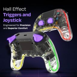 Kreo (New & Improved Mirage Wireless RGB Gaming Controller For PC, Android, iOS, PS4, Programmable Buttons, Dual motor force, Haptic Feedback,USB C & B Zero-Lag Connectivity (Not compatible PS5) image 4