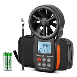 BTMETER Digital Anemometer Handheld - BTMETER BT-100 Wind Speed Meter Gauge, Accurately Measure Wind Temperature Speed CFM with MAX/MIN/AVG, Backlight LCD for Shooting, HVAC, Drone Flying image 1