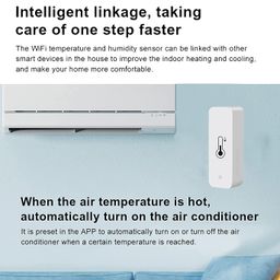 amiciSmart WiFi Temperature Humidity Sensor, Smart Thermometer and Hygrometer, Data Export Feature, Compatible SmartLife App image 5
