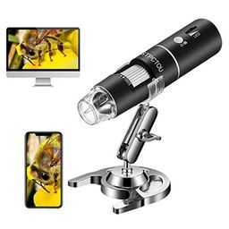 Microware Wireless Digital Microscope 50X-1000X 1080P Handheld Portable Mini WiFi USB Microscope Camera with 8 LED Lights for iPhone/iPad/Smartphone/Tablet/PC image 1