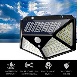 Lexton Solar Light 100 LED Motion Sensor Light 4 Side Bright Light with Dim Mode - Security Lamp for Home, Pathways Bright Solar Wireless Security Motion Sensor Light 100 Led (Pack of 2) image 3