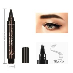 sichumaria Eyebrow Pencil Beard Pen:Long Lasting Waterproof Filler with a Micro-fork Tip Seamless Beard Filler Natural Finish Beard Pencil for Enhancing Beard, Moustache, Eyebrows Color and Shape(Black) image 2