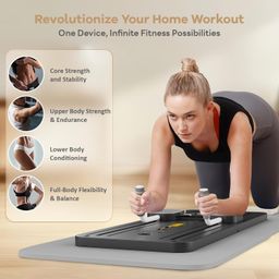Luteti Multifunctional Abdominal Board with Resistance Bands and Knee Mat, Automatic Rebound Ab Roller with Elbow Support, Ab Exercise Board, Abs Exercise Machine for Full Body Workout image 5