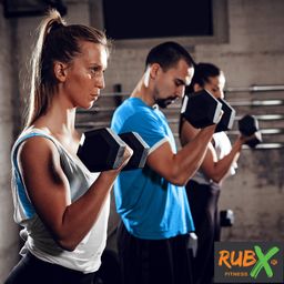 RUBX Rubber Coated Professional Exercise Hex Dumbbells (Pack Of 2) 5 Kg X 2Pc (Total = 10 Kg), Silver image 5