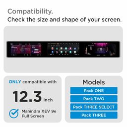 Spartan Shield COMBO Screen Guard For NEW MAHINDRA XEV 9E || Full Touchscreen Display + Steering Cluster Protector || Anti Fingerprint || Scratch Resistant || Electric Xev9E Car 9H Accessory 2025 [Not Tempered Glass] image 2