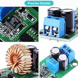 REES52 DC-DC Buck Converter Step Down Module, DC 6.5V-60V to 1.25-30V 10A Adjustable Power Supply Voltage Regulator Module, Voltage Step Down Converter Board image 5