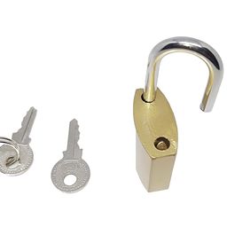 Hookcart 25 MM Small Brass Polished Padlock Lock and Key for Luggage Bag, Gold, Set of 4 image 3