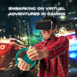 Irusu Monster VR Headset - Virtual Reality Glasses with 40 MM HD Lens,Built in Touch Button and Controller for Learning | Gaming | Watching Movies | Virtual Experiences image 4