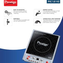 Prestige PIC 1.0 V2 1900-Watt Induction Cooktop (Black) image 5