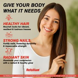 Refollium Biotin Maximum Strength For Hair Growth & Hair Fall Control (ONE TABLET DAILY AFTER FOOD) (1 month supply) image 4