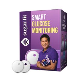 Sugar.fit Smart Glucose Monitoring, Continuous Real-Time Blood Sugar Level Tracking on your Phone, Coach Consultation Included (Pack of 2) image 1