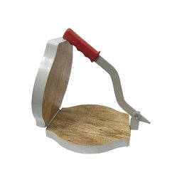 riderev Manual Heavy Round Wooden Board Papad-Puri Press Maker Plywood Machine with Iron Handle Papad Maker Machine (Multicolor) image 2