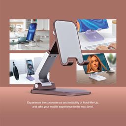 FINGERS Hold-Me-Up Portable Universal Mobile Stand (Angle & Height Adjustable, Compact & Foldable, Anti-Slip & Anti-Shake Design, Compatible with Smartphones & Tablets) (Mocha Maroon) image 2