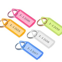 verena Pack of 50 Assorted Tag Label Multipurpose Writeable Name Key Tags Keychains image 5