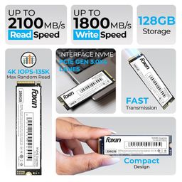Foxin SSD 256 GB NVME | Internal Hard Disk with Micron Chipset, SMI Controller, PCIE 3.0 Interface | Ultra-Low Power Consumption | Read Speed 2100 mbps, Write Speed 1800 mbps | 5 Years Warranty image 2