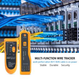 XIKKART Lan Tester with Wire Tracker, Wire Tester and Tracker, Cable Tracker, RJ11 RJ45 Line Finder Cable Tester for Network LAN Ethernet Cable Collation, Phone Telephone Line Test Wire Tracer image 2