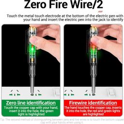 SYMFONIA Intelligent Voltage Tester Pen Multi function LED Test Pen with Screwdriver for Electric Power Testing, Voltage Tester Detector with Indicator Light and extra Batteries image 5