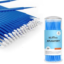 Kliffoo 100 PCS Micro Applicators Brush for Makeup and Personal Care,Soft Microswabs for Eyelash Extensions Makeup Brushes Bendable for Dental/Oral/Microswab Applicator Lashes Micro Mascara (2.5mm) image 1
