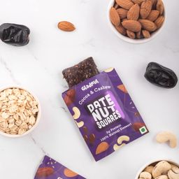 Gladful Cocoa & Cashews Date Nut Square | Sugar-Free, Dates and Dry Fruits Based Dessert Bites / Barfi / Chakki | High in Protein & Fiber (20gram X 8) image 5