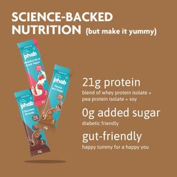 Phab Assorted (Chocolate Brownie, Mocha Nut Fudge, Strawberries & Greek Yogurt) 21G Protein Bars (Pack Of 6), Fitness & Immunity With Goodness Of Dates-390 Gram image 3