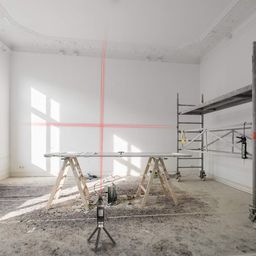 DIY Crafts Laser Level Line Tool, Multipurpose Laser Level Kit Standard Cross Line Laser level Laser Line leveler Beam Tool Metric Rulers 8ft/2.5M Picture Hanging cabinets Tile Walls (L, 1.0, count) image 2