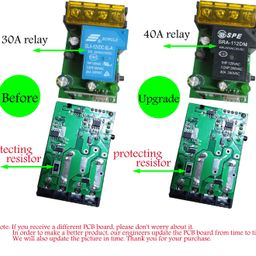 dstfuy Wireless Remote Switch 12V/24V/48V/72V/40A Relay, Wireless RF Switch for Anti-Theft Alarms, Roller Shutter Door, Gate Barriers with 328ft Long Range, Black image 5