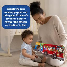 Skillmatics Puppet Book - The Wheels on The Bus, Interactive Finger Puppet for Infants & Toddlers, Early Learning & Sensory Toy, Nursery Rhyme Activity, Gifts for Babies Ages 6 Months to 2 Years image 2