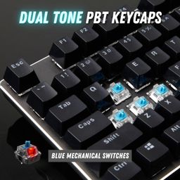 RAPOO V500 PRO Full Size RGB Mechanical USB-A Gaming Keyboard -Spill Resistant, Anti-Ghosting, Conflict Free Design, Compatible with Windows, macOS - Black image 3