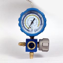 Mickko Value Accurate Single Gauge Series VMG-1-S-L – Low-Pressure Gauge for Refrigeration & AC Systems, Compatible with R22, R410A, R407C, R134A image 1