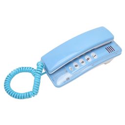 fayy Wired Telephone, Multiple Functions Old Style Retro Wall Phone Rebroadcast ABS Material Mute Button for Home (Blue) image 5