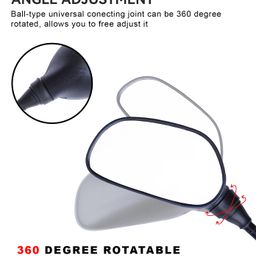 NIKAVI MR786L Side View Glass Rear View Mirror Compatible For Bajaj Pulsar/Platina/Discover/XCD (LEFT HAND) image 3