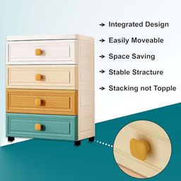 Kuber Industries 4-Layer Multi Storage Drawer Organizer - Cabinet & Chest Of Drawers For Storage - Big Size Plastic Rack -Multicolor image 5