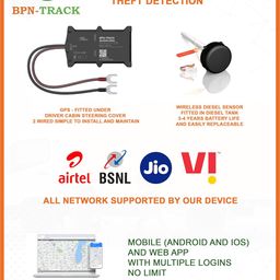 generic BPN-Track Fuel Monitoring GPS System- World's First 100ML Diesel Theft Detection | PAN India Service | 1 Year Airtel SIM Included | 12 Months Travel History | Android & iOS App image 1