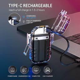 Bluetail Retail 2-in-1 Electric Lighter with Emergency Flashlight - Versatile and Practical - (Pack of 1, Random Color) image 5