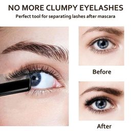 EZ LIVING DualEnded Eyelash Comb and Eyebrow Brush Eyelash comb metal Eyelash comb and brush Eyelash comb mascara Eyelash comb tool Eyelash separator comb Eyelash comb plastic image 2