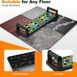 Fazzul Push-up Board & Bar for Men & Women - Multicolor ABS Plastic Foldable Push-up Stand with Non-slip Handles image 5