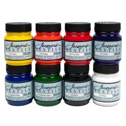 Jacquard Textile Color Fabric Paint (Multicolour, 2.25oz, 8/pkg, Primary & Secondary Colors) image 1