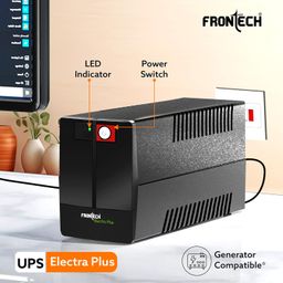 FRONTECH UPS Electra Plus 600VA/360W, Uninterrupted Power Supply System, Maintenance Free Battery, LED Indicator, Power Backup & Protection for Home/Office PC, Desktop and Other Electronics, (2564) image 2