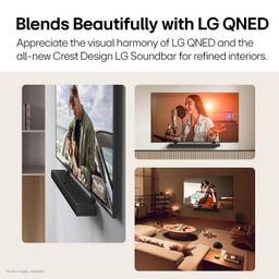 LG SQ75TR, 600W, 5.1.1Ch Home Theater Soundbar with Dolby Atmos, Center Up-Firing Speaker, AI Sound Pro, Wow Synergy, Wireless Subwoofer, Rear Speaker Inbuilt Receiver, QNED Matching Bracket Inside image 2
