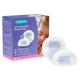 Lansinoh Disposable Nursing Breast Pads, Prevent Leakage, Ultra Thin and Discreet with Perfect Contoured Fit, Soft & Skin Friendly, Maximum Absorbency, Individually Wrapped for Convenience, 24 Count image 2