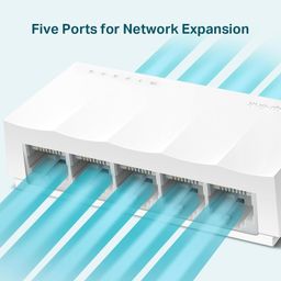 TP-Link LS1005 5-Port 10/100Mbps Desktop Switch|Green Ethernet Technology Network Hub|IEEE 802.3X |Plug and Play|Fanless Design image 3