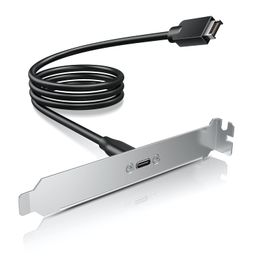 GRAUGEAR 20Gbps USB 3.2 Gen 2x2 USB-C Front Panel Type-C Adapter, Motherboard Header Extension Cable, USB-C to USB3.2 Type-E Key-A 20-Pin Connector with PCIe Bracket, 23.6 in [G-AD-ETC-10G] image 1