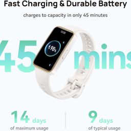 Huawei Band 9, Comfortable All-Day Wearing, Sleep Tracking, Fast Charging, Durable Battery, Intelligent Brightness Adjustments, 100 Different Workout Modes, Compatible with iOS&Android (Black) image 5