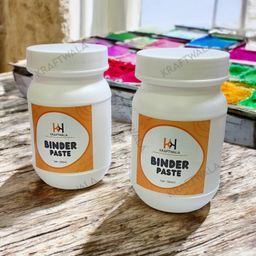 Kraftwala Block Printing Binder Paste (500 ml x 2) For Light Color Fabric (Set of 2, White) image 3