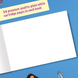 target publications A3 Drawing Book for Artists, Kids | A3 Sketch Book| 34 White Blank Plain Pages | Soft Bound | 42 x 29.7 cm| Sketching, Colouring, Painting | Pack of 6 image 2
